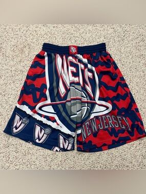 Mitchell & Ness New Jersey Nets Jumbotron 2.0 Sublimated Shorts Men’s Sz XL